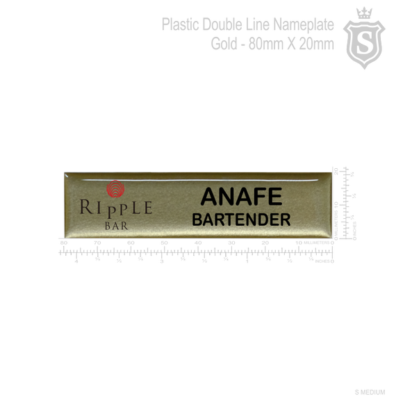 Ripple Bar Nameplate