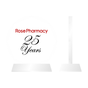 Rose Pharmacy crystal style and normal Tenured Plaque