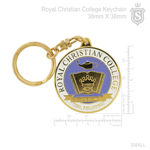 Royal Christian College Keychain Gold 38mm
