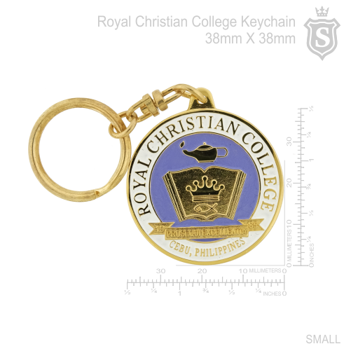 Royal Christian College Keychain Gold 38mm