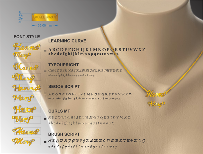 Cut out hot sale name necklace