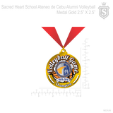 Sacred Heart School Ateneo de Cebu Alumni Volleyball Medal Gold 2.5 inch