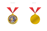 Sacred Heart School Ateneo de Cebu Alumni Volleyball Medal Gold 2.5 inch