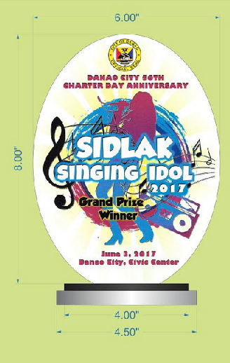 Sidlak Singing Idol 2017 Plaque