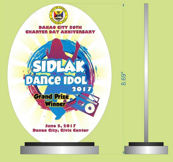 Sidlak Dance Idol 2017 Plaque