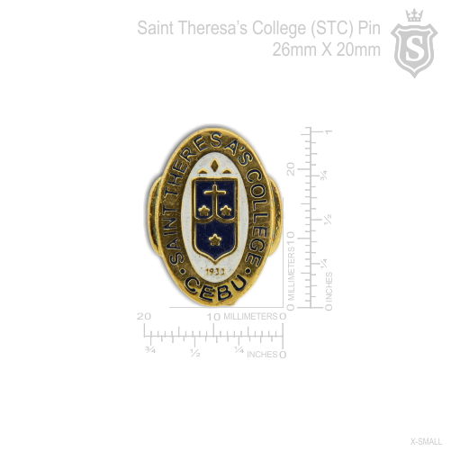 Saint Theresa's College (STC) Oval Pin Gold