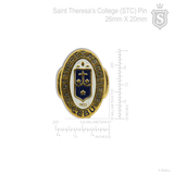 Saint Theresa's College (STC) Oval Pin Gold