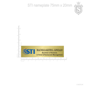 STI Nameplate - Bachelor of Science in Hotel Restaurant Management