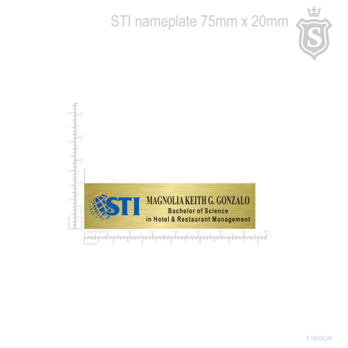 STI Nameplate - Bachelor of Science in Hotel Restaurant Management