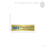 STI Nameplate - Bachelor of Science in Hotel Restaurant Management