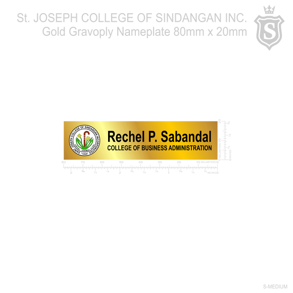 Saint Joseph College of Sindangan Nameplate - College of Business Administration