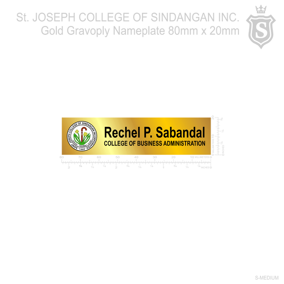 Saint Joseph College of Sindangan College of Business Administration Nameplate