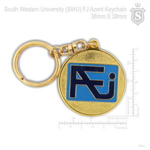 South Western University (SWU) FJ Azent Keychain Gold 38mm