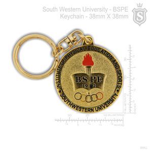 South Western University (SWU) Bachelor of Science in Physical Education (BSPE) Keychain Gold 38mm