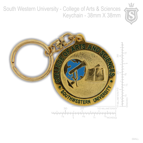 South Western University (SWU)- College of Arts & Sciences Keychain Gold 38mm