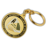 South Western University (SWU) College of Computer Studies Keychain Gold 38mm