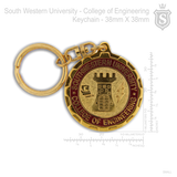 South Western University (SWU) College of Engineering Keychain Gold 38mm