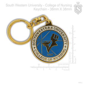 South Western University (SWU) - College of Nursing Keychain Gold