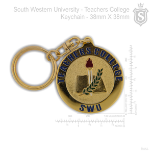 South Western University (SWU) - Teachers College Keychain Gold