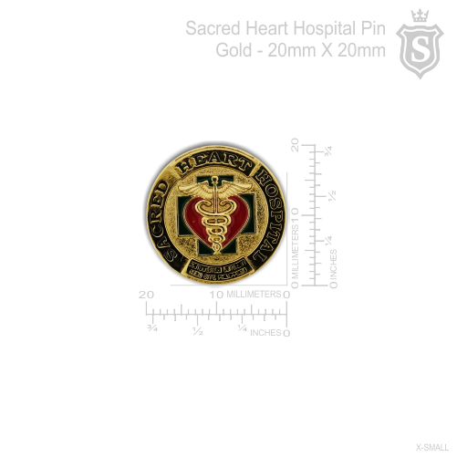 Sacred Heart Hospital Pin Gold