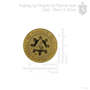 Sagisag ng Pangulo ng Pilipinas Seal Gold 25mm - Small