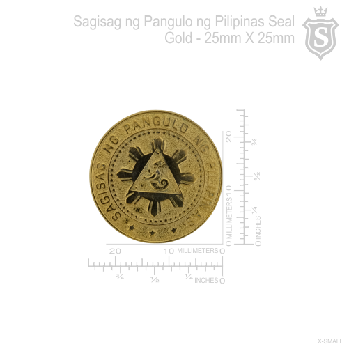 Sagisag ng Pangulo ng Pilipinas Seal Gold 25mm - Small