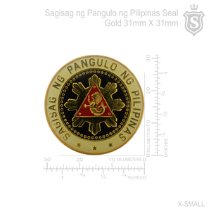 Sagisag ng Pilipinas Seal Big with Plastic Coat Gold