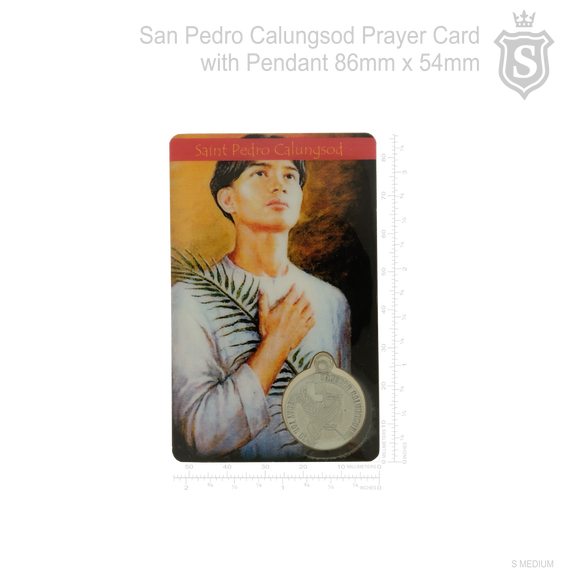 San Pedro Calungsod Prayer Card 86mm