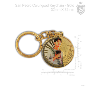 San Pedro Calungsod Keychain Gold 32mm