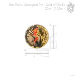San Pedro Calungsod Pin - Gold w/ Plastic Coat