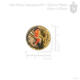 San Pedro Calungsod Pin - Gold w/ Plastic Coat