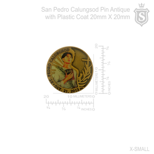 San Pedro Calungsod Pin Antique with Plastic Coat
