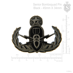 Master EOD Bombsquad Pin Black Nickel