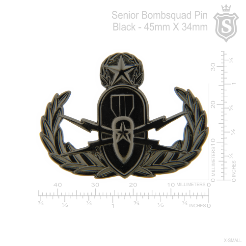 Master EOD Bombsquad Pin Black Nickel