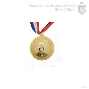 Don Sergio Osmeña Excellence Award Medal Gold 56mm