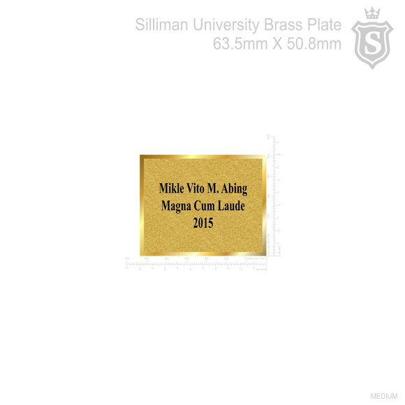 Silliman Brass Plate 63.5mm x 50.8mm