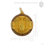 Miraculous Mama Mary Simala Pendant Gold 32mm