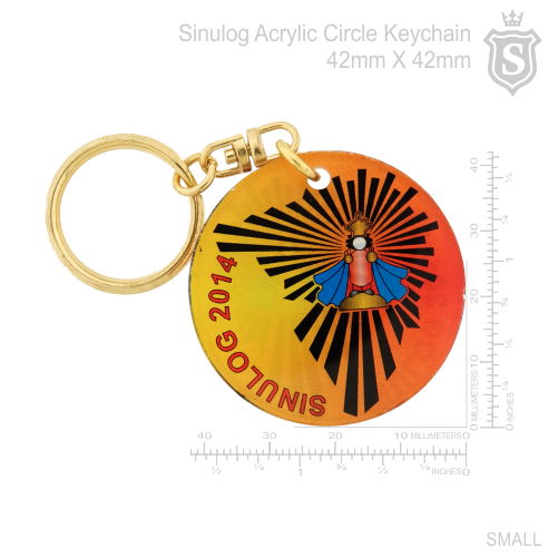 Sinulog Acrylic Circle Keychain 42mm