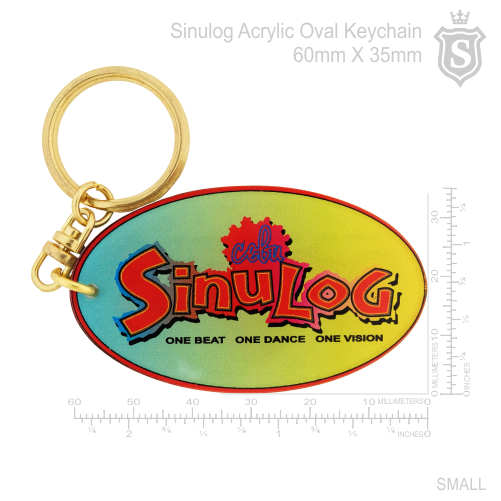 Sinulog Acrylic Oval Keychain 60mm
