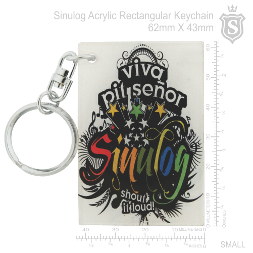 Sinulog Acrylic Rectangular Keychain 62mm