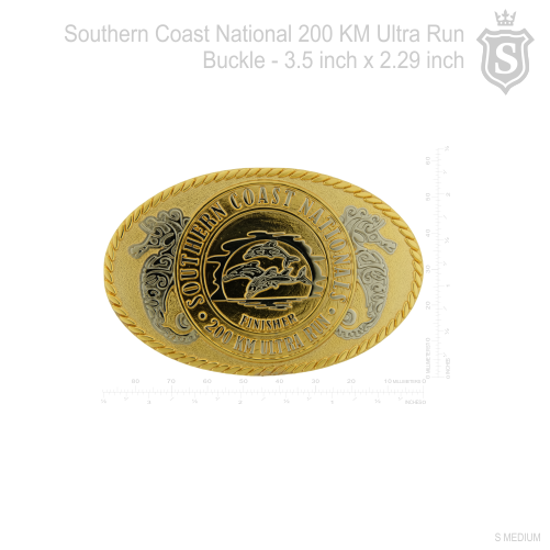 Southern Coast National 200 Km Ultra Run Buckle 3.5 inch