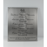 Stainless Sanded Signage for Eternal Memories 12.5 inch