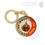 Sto. Niño Sinulog Keychain Gold 38mm