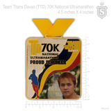 TTD 70K Ultramarathon Finisher Medal