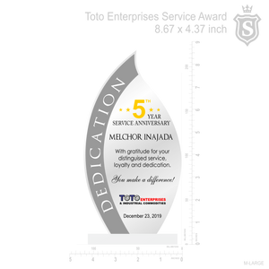 TOTO Enterprises Plaque 2019