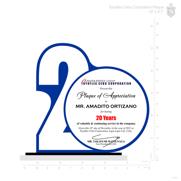 Toyoflex Cebu Corporation Plaque