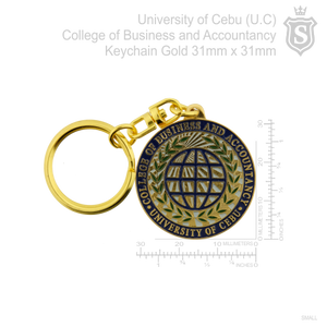 University of Cebu (UC) -College of Business and Accountancy Gold Keychain 31mm