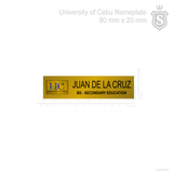 University of Cebu (UC) Nameplate- 3D Embossed Metal Seal