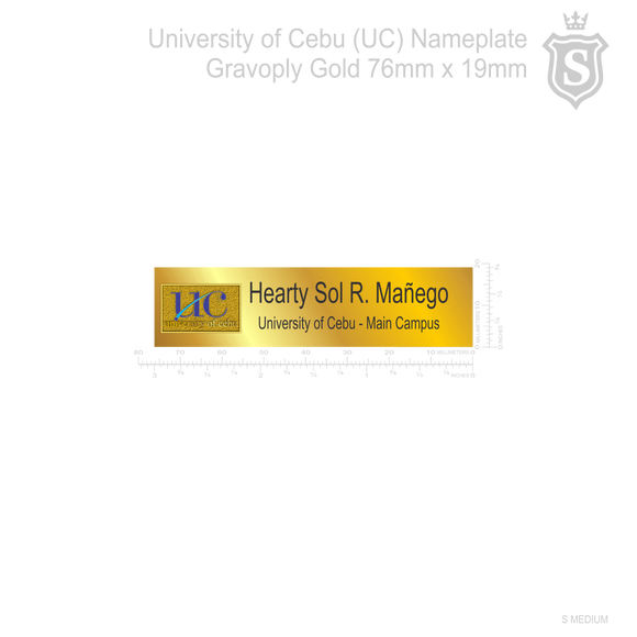 University of Cebu (UC) Nameplate- 2D Printed Seal