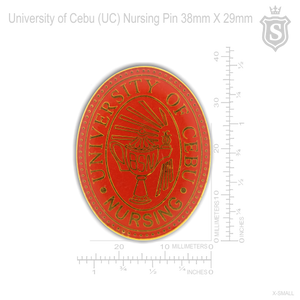 University of Cebu (UC) Nursing Pin Gold 38mm